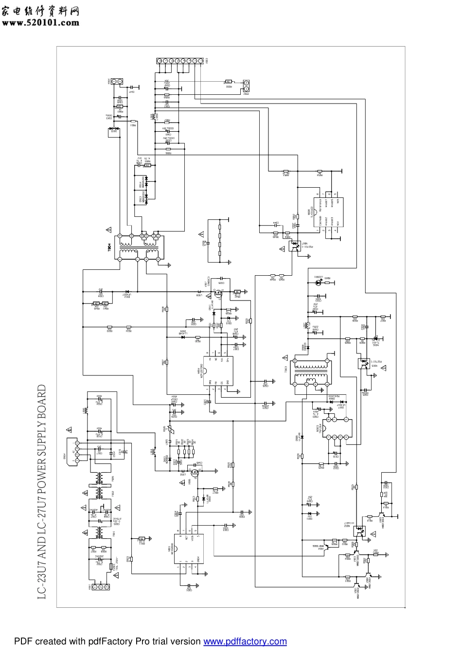 厦华LC-23U7液晶电源板（782-L27M6-200A板）电路图.pdf_第1页