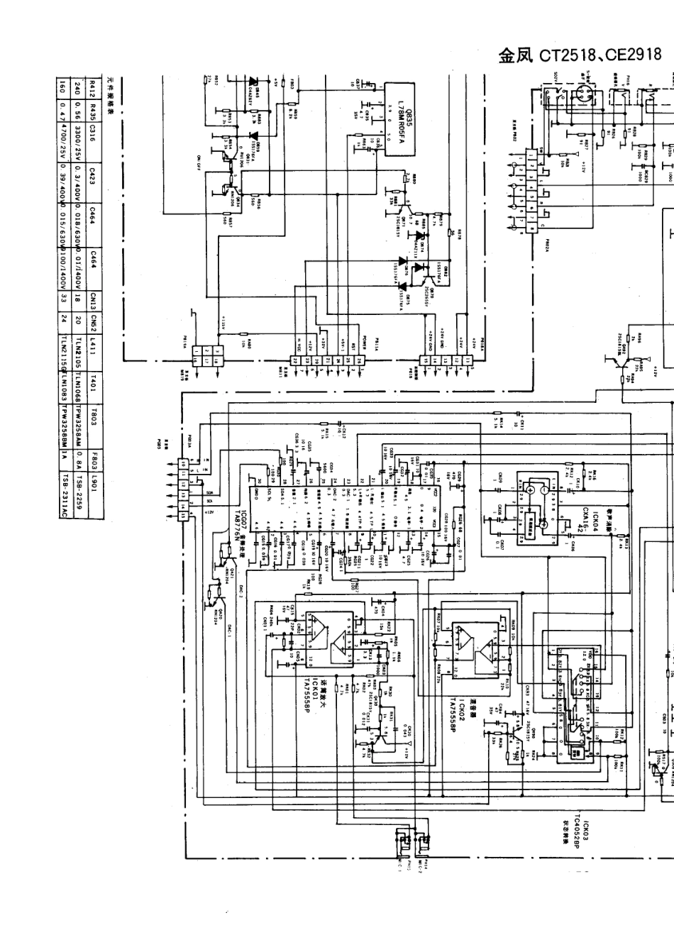 金凤CE2918电视机电路原理图_金凤  CT2518、CE2918(07).pdf_第1页