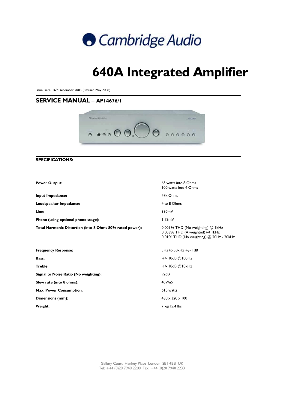 剑桥640A功放维修手册.pdf_第1页