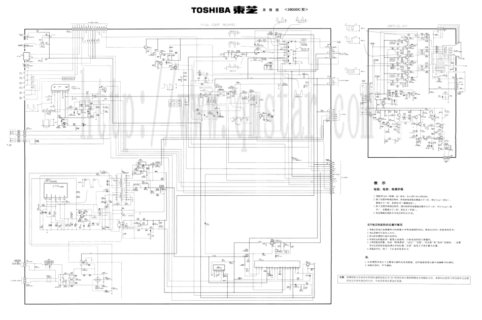 东芝29D2DC彩电原理图_东芝29D2DC电视机图纸.pdf_第2页