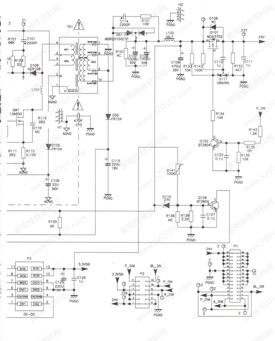 TCL 81-PE081C5-P(OB2273A)电源板电路图.pdf_第2页