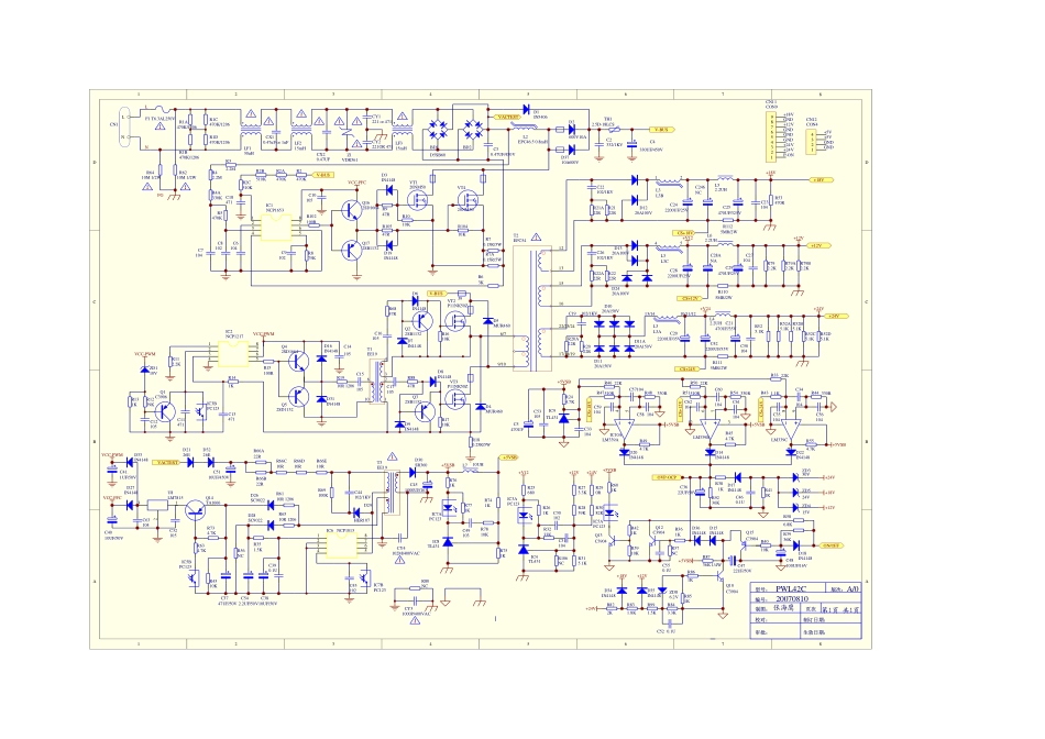 TCL 40-PWL46C-PWH1XG电源板电路原理图.pdf_第1页