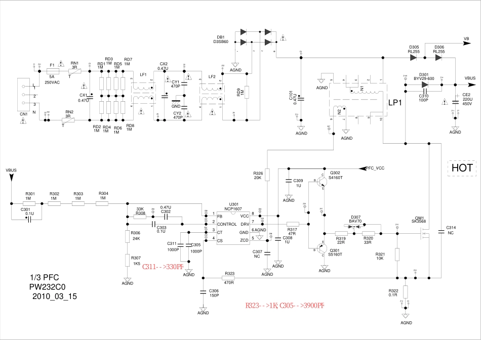 TCL 40-P232C0电源板电路原理图.pdf_第1页