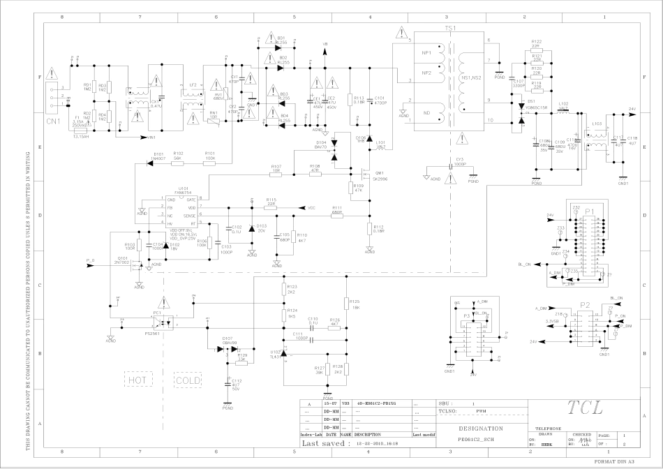 TCL 40-P061C2-PWE1XG电源板电路原理图.pdf_第1页