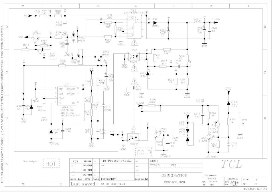 TCL 40-P061C2-PWE1XG电源板电路原理图.pdf_第2页