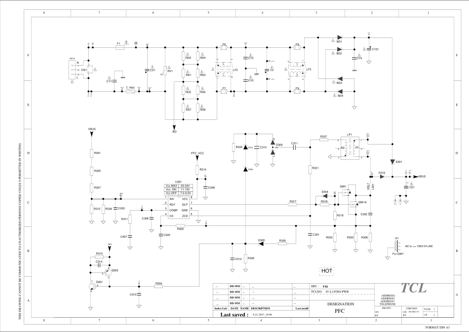 TCL 40-L141H4-PWG1CG电源板电路原理图.pdf_第1页