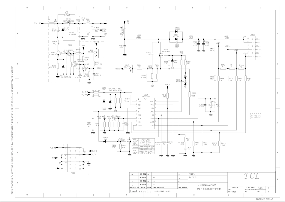 TCL 40-ES2420-PWB1XG电源板电路原理图.pdf_第1页