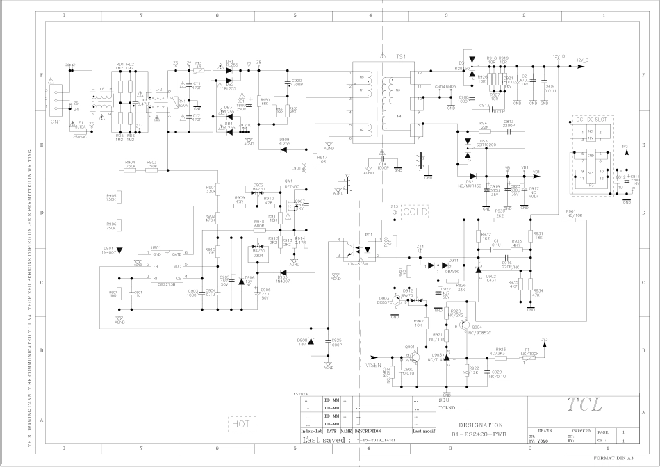 TCL 40-ES2420-PWB1XG电源板电路原理图.pdf_第2页