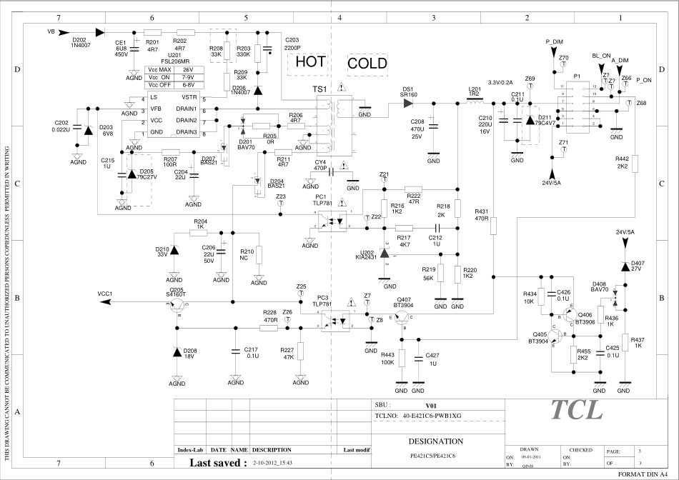 TCL 40-E421C6-PWB1XG电源板电路原理图.pdf_第2页