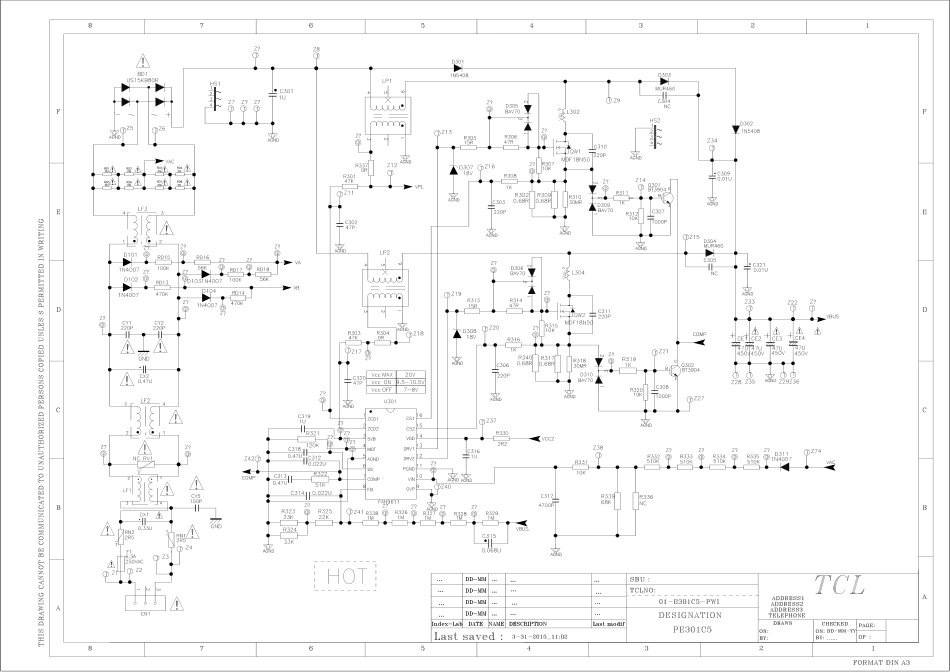 TCL 40-E301C5-PWI1XG电源板电路原理图.pdf_第1页