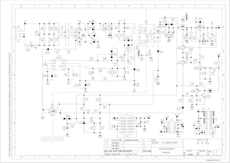 TCL 40-E061C3-PWK1XG电源板电路图.pdf_第1页