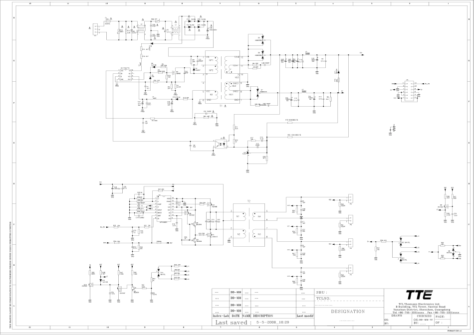 TCL 40-3PL22C-PWC1XG电源板电路原理图.pdf_第1页