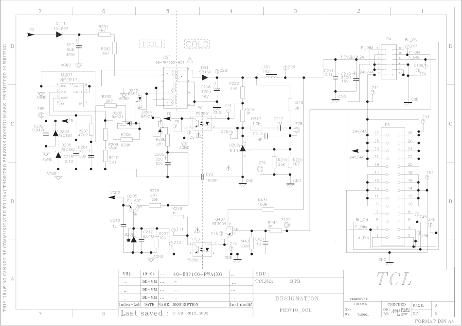 TCL 08-PE371C6-PW200AA PE371C6电源板电路原理图.pdf_第2页