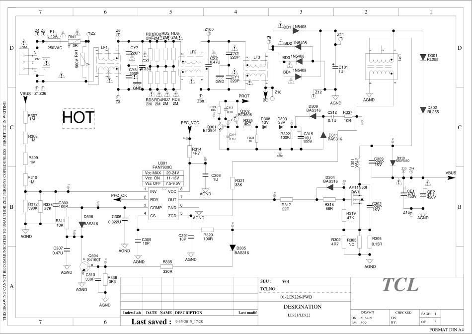 TCL 08-LE922A6-PW200AA 01电源板电路原理图.pdf_第1页