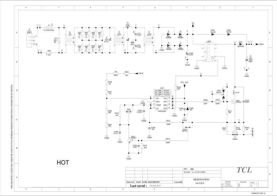 TCL 08-IA152C4-PW200AA电源板电路原理图.pdf_第1页