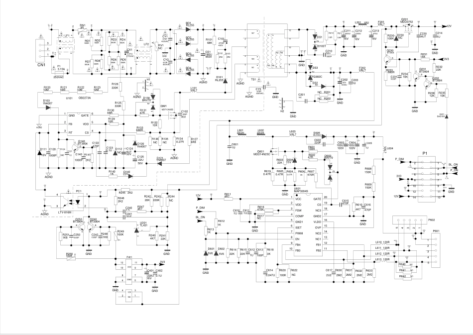 TCL 08-E0402C1-PW200AA电源板电路原理图.pdf_第1页