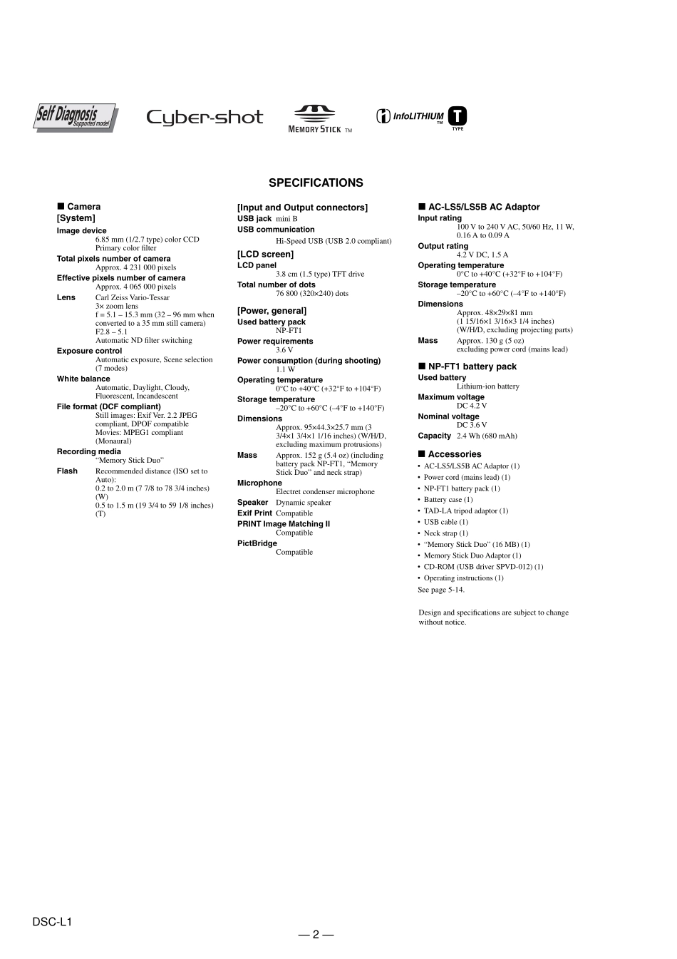 SONY索尼DSC-L1数码相机电路原理图_SONY_DSC-L1.pdf_第2页