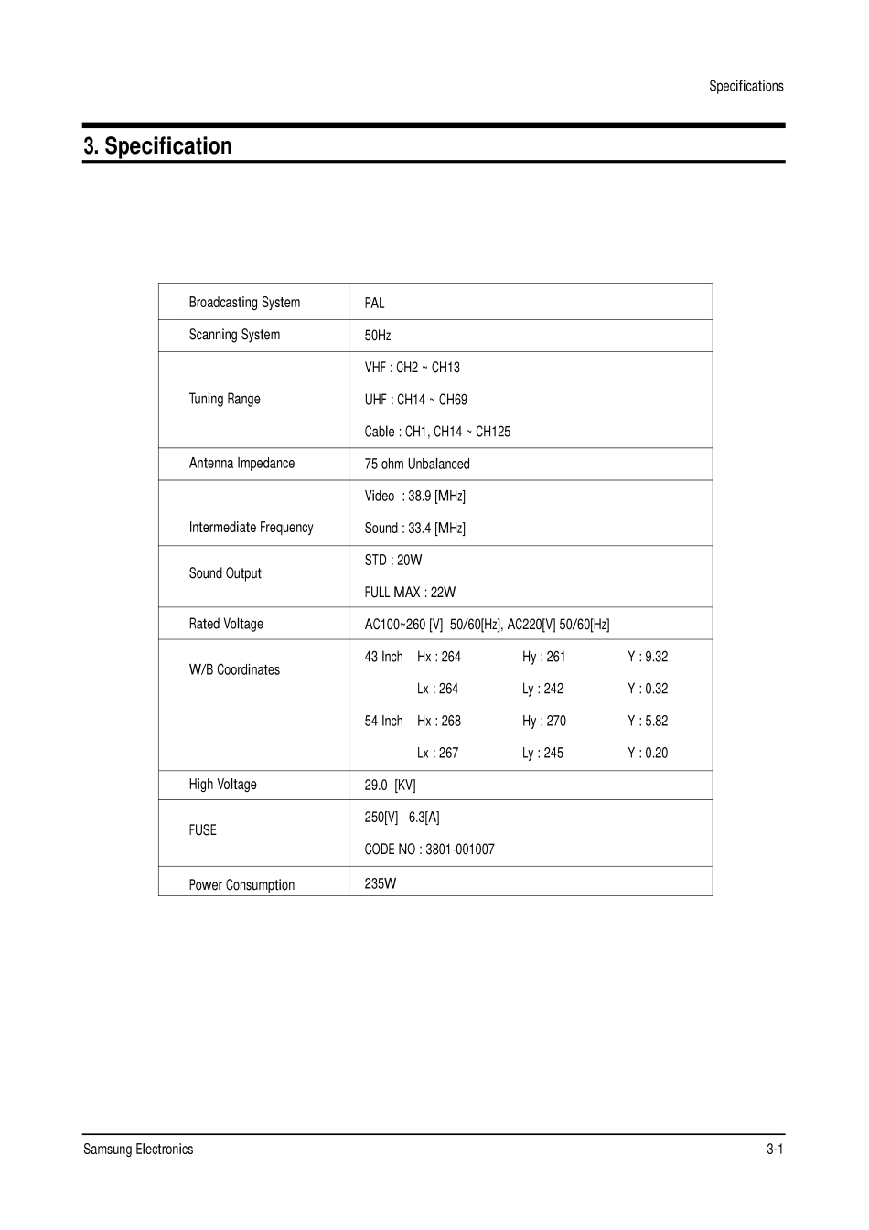 Service_Manual_12_Product Specification.pdf_第1页