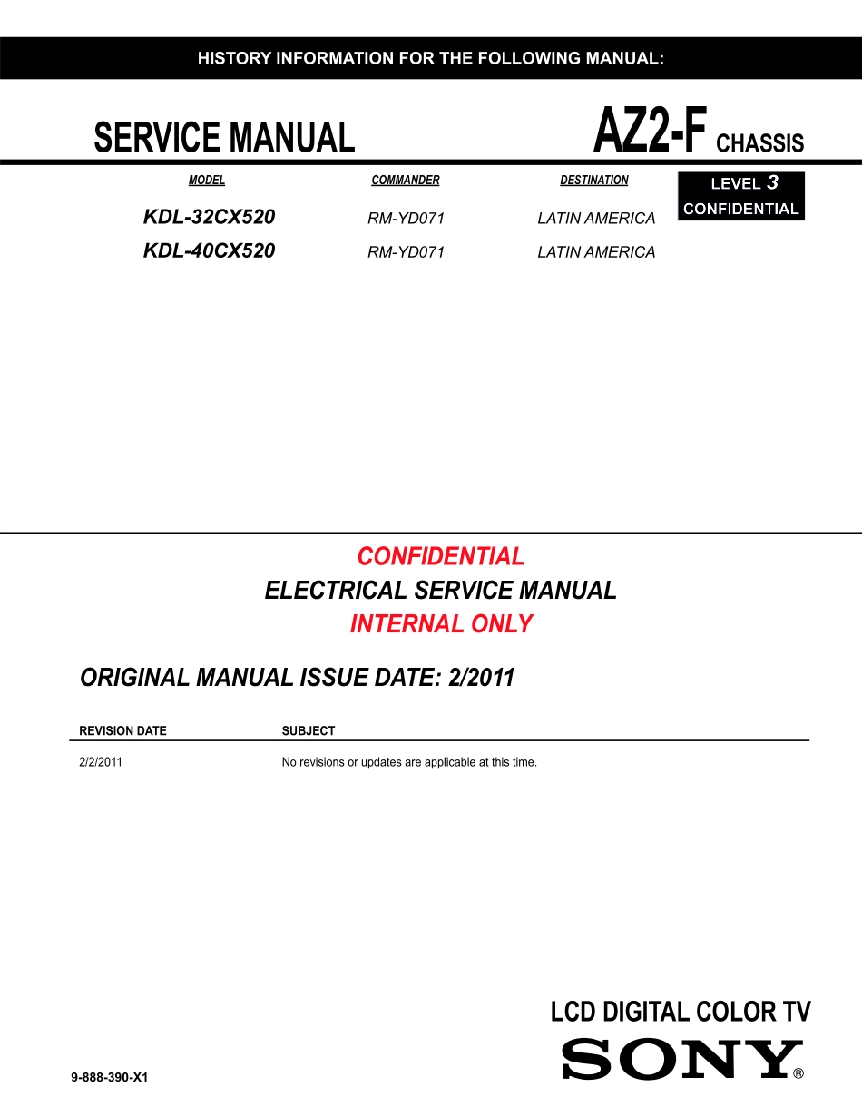 索尼KDL-32CX520液晶电视（AZ2-F机芯）电路原理图.pdf_第1页