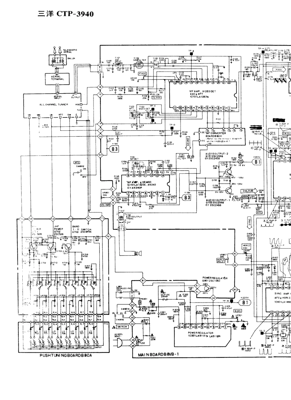 三洋CTP-3940彩电电路原理图_三洋  CTP-3940(01).pdf_第1页