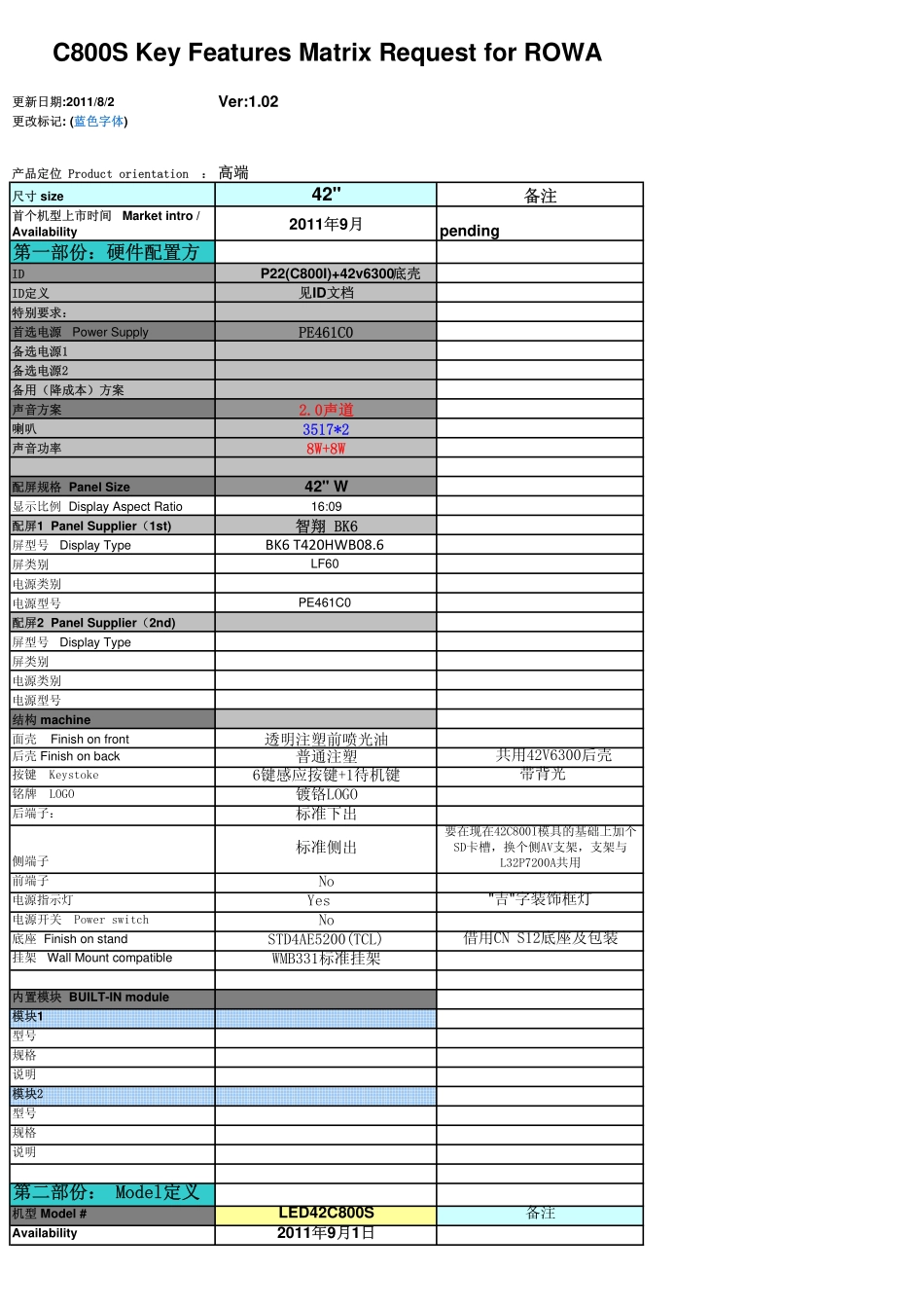 机芯介绍--OK_LED42C800S SS61 FDS V1.02.pdf_第1页