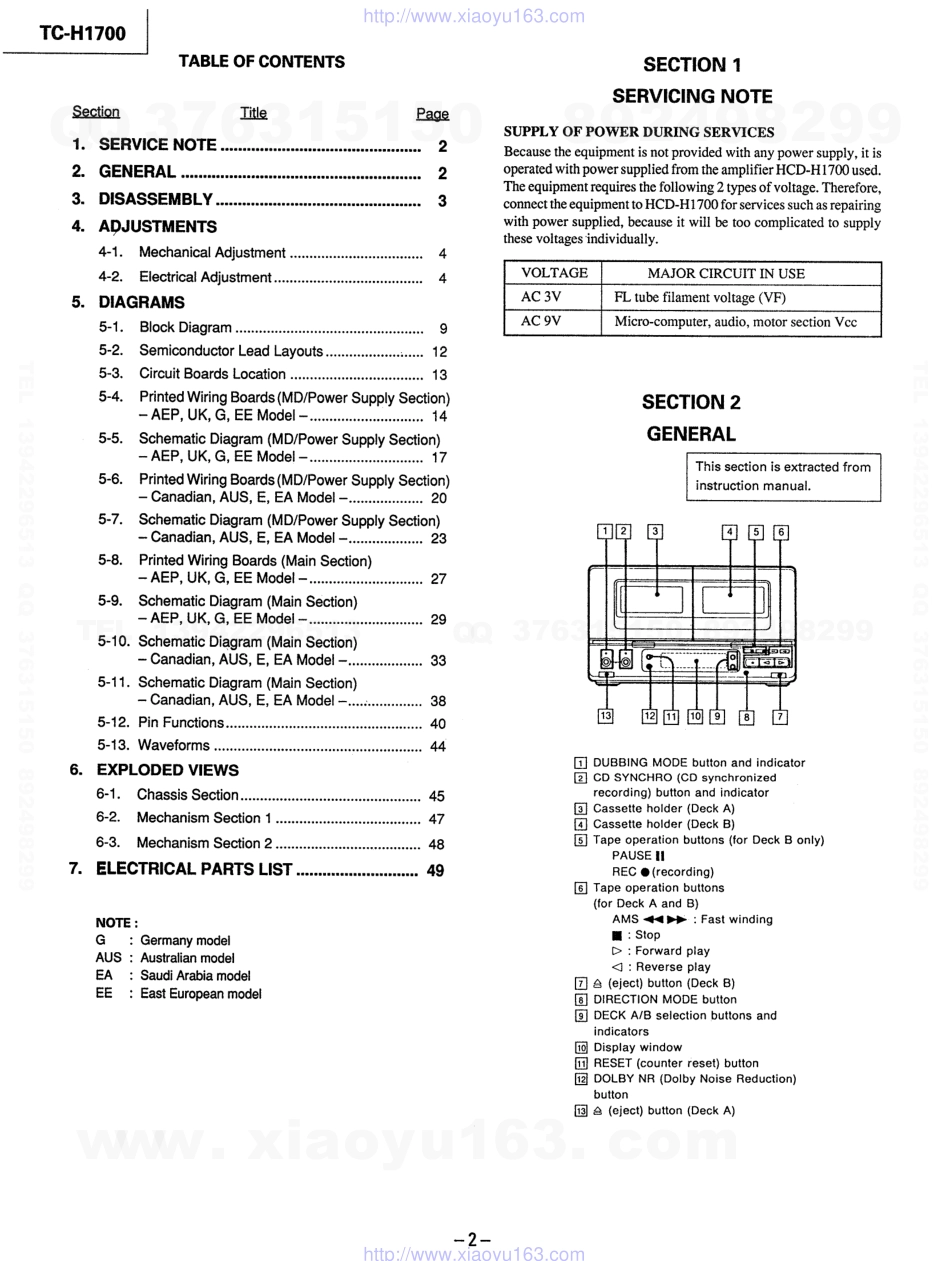 索尼SONY TC-H1700电路图.pdf_第2页