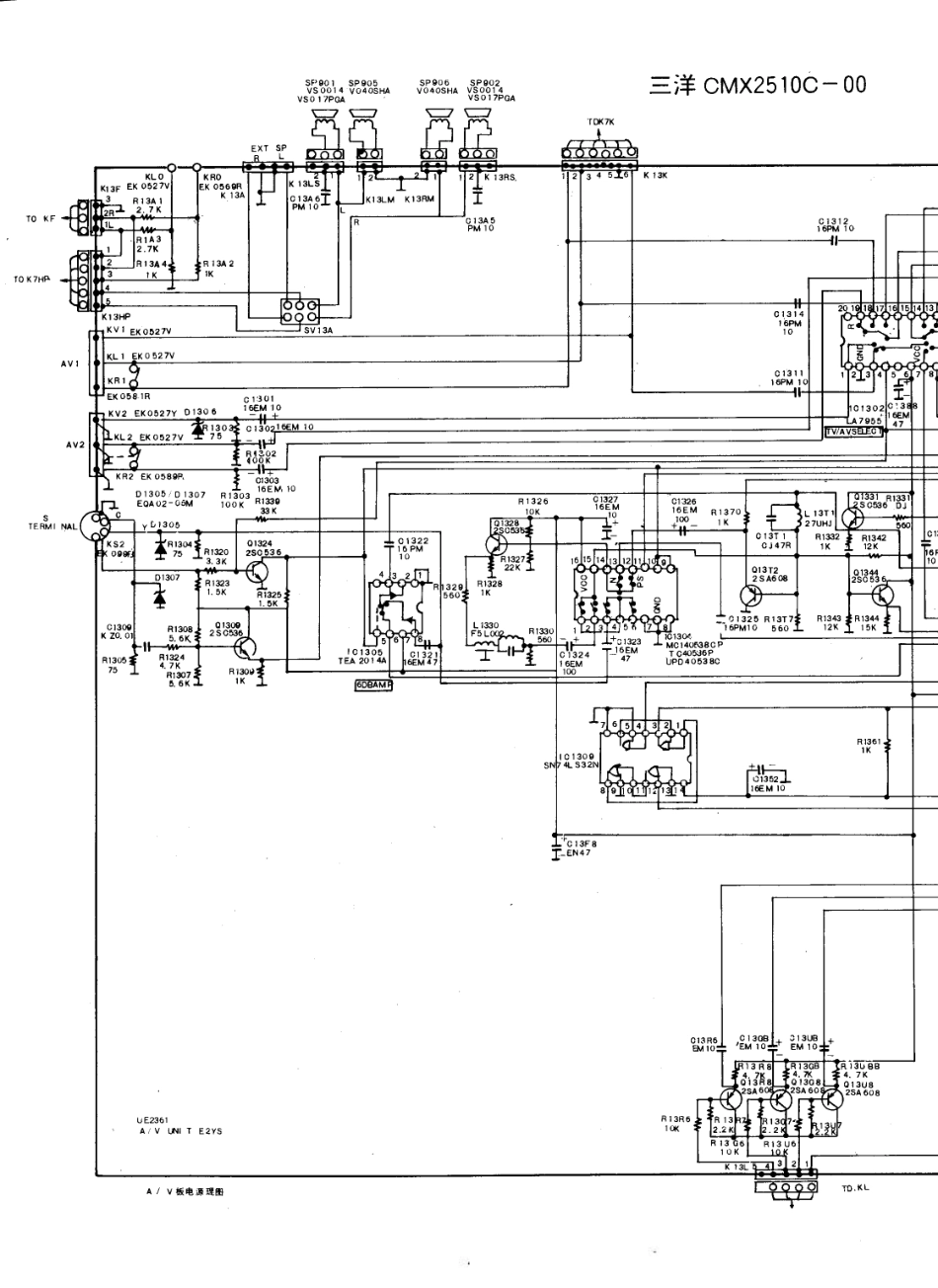 三洋CMX2510C-00彩电电路原理图_三洋  CMX2510C-00(01).pdf_第1页