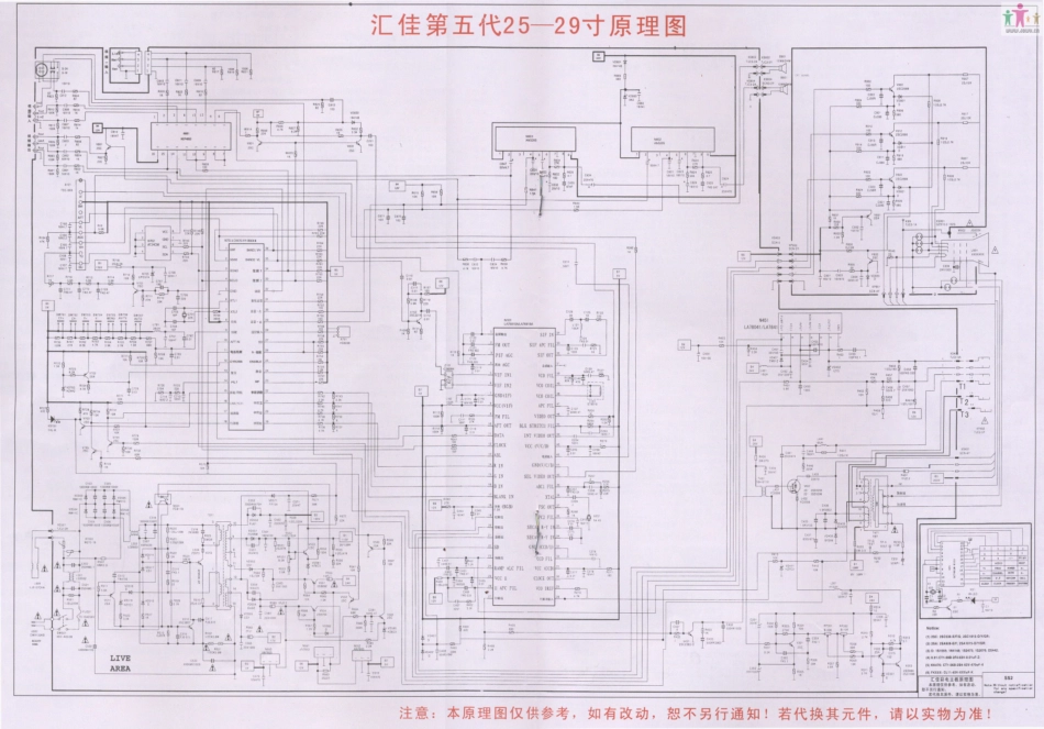 汇佳第五代25-29寸组装机彩电电路原理图_huijia_five_25-29.pdf_第1页