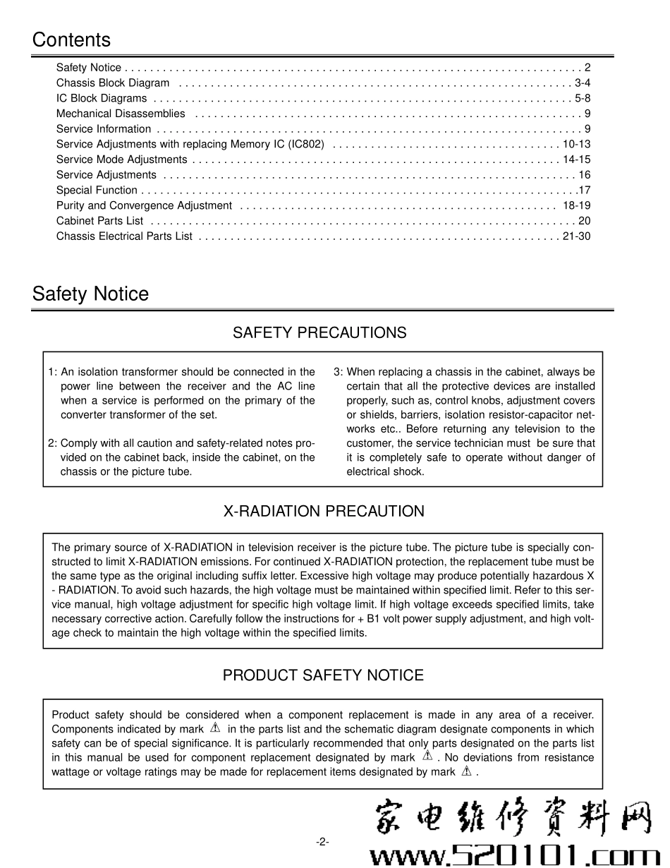 三洋CM29AF8X彩电维修手册_三洋CM29AF8X.pdf_第2页