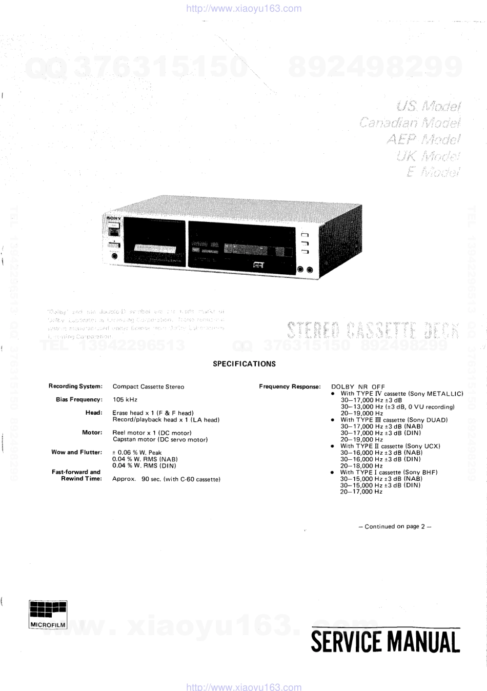 索尼SONY TC-FX600电路图.pdf_第1页