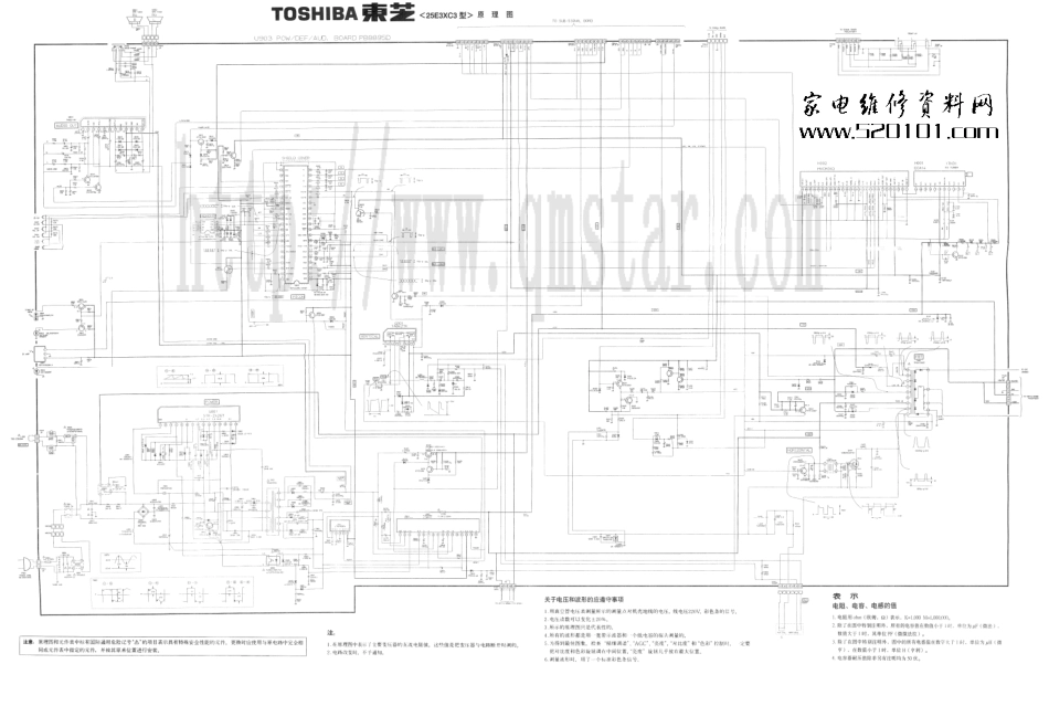 东芝25E3XC3彩电原理图_东芝25E3XC3.pdf_第1页