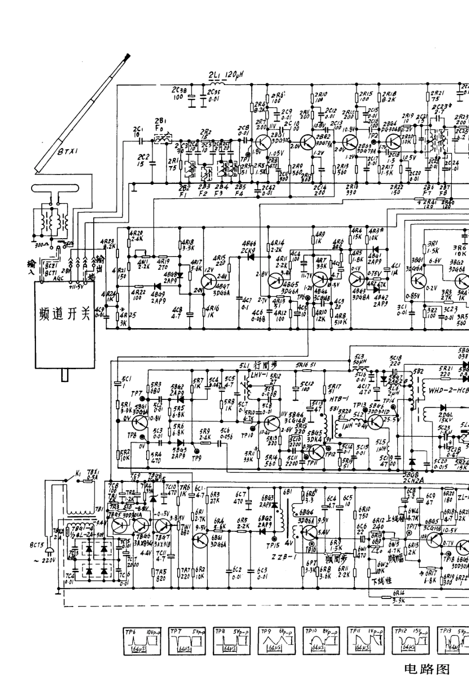 红梅WHD-2电视机电路原理图_红梅  WHD-2(01).pdf_第1页