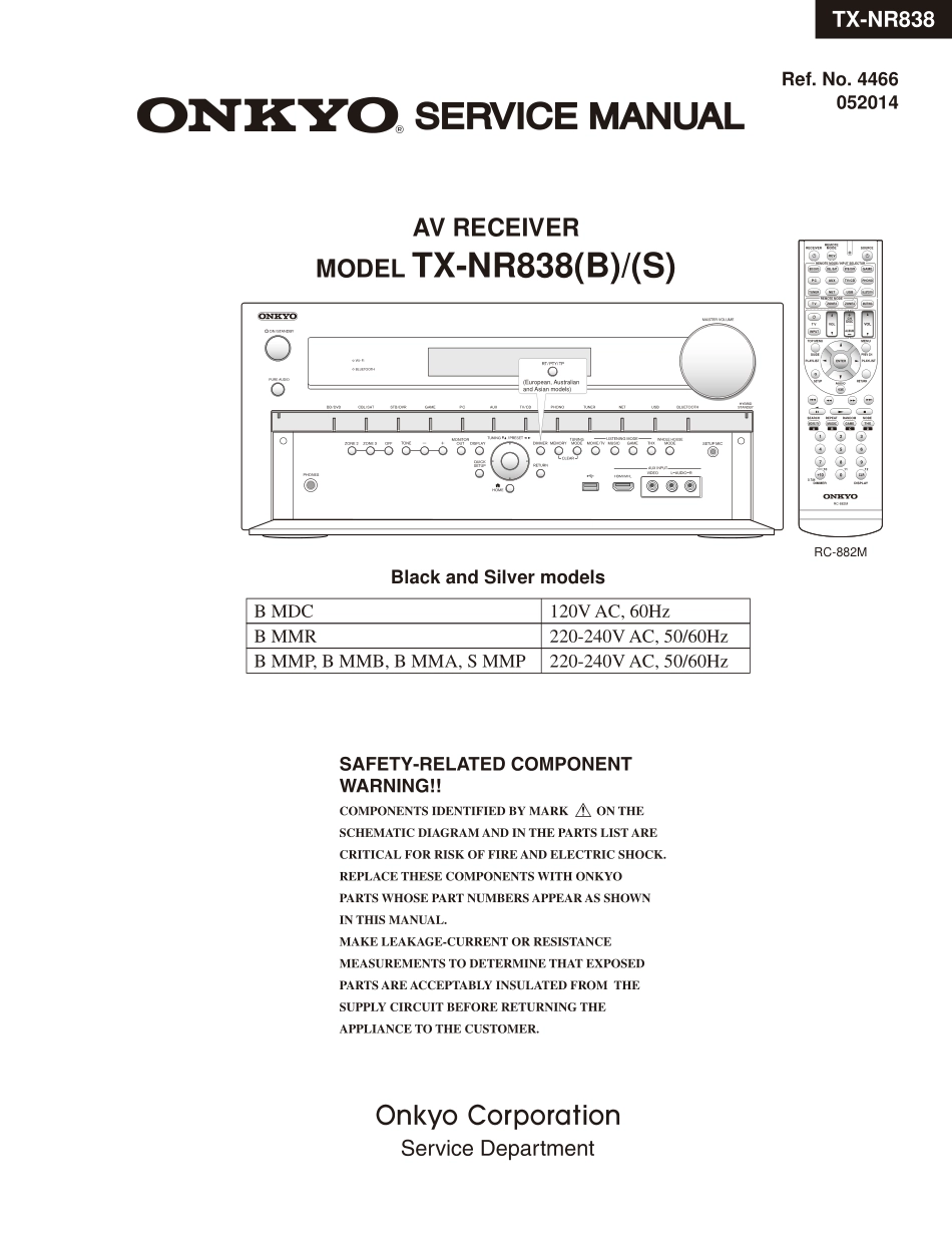 ONKYO安桥TX-NR838维修手册.pdf_第1页