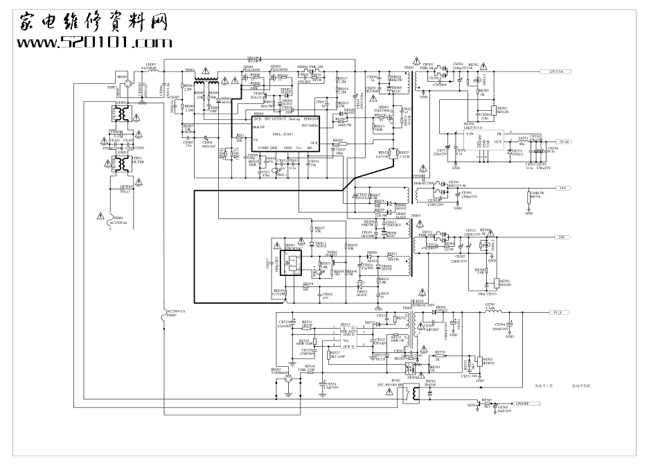 海信TLM2677液晶电视电源板原理图_海信TLM2677液晶彩电电源板.pdf_第1页