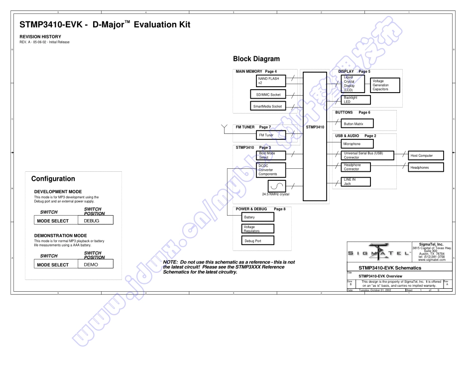 MP4播放器STMP3410电路原理图.pdf_第1页