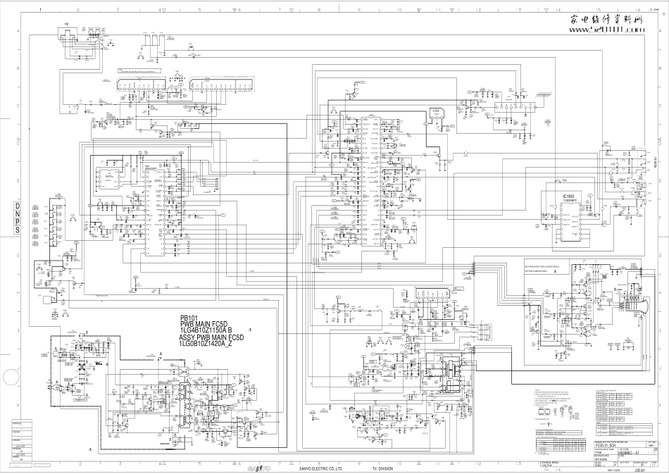 三洋CK21FS18彩电原理图_三洋CK21FS18电视机图纸.pdf_第1页