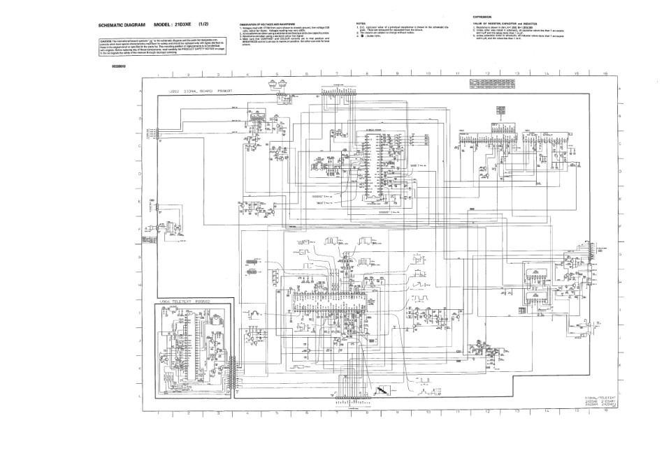 东芝21D3XE彩电原理图_东芝21D3XE电视机图纸.pdf_第2页