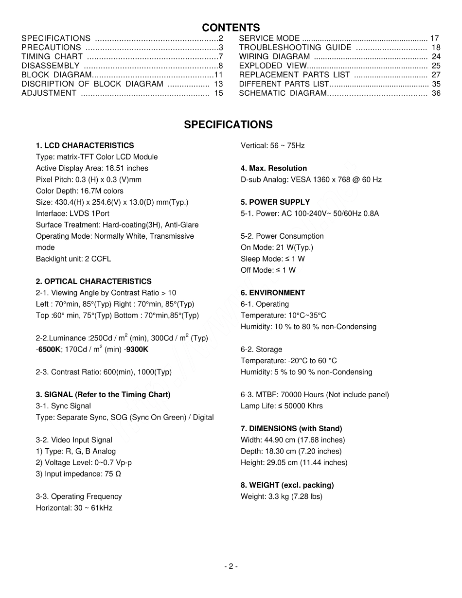 LG W1943TB液晶显示器维修手册.pdf_第2页