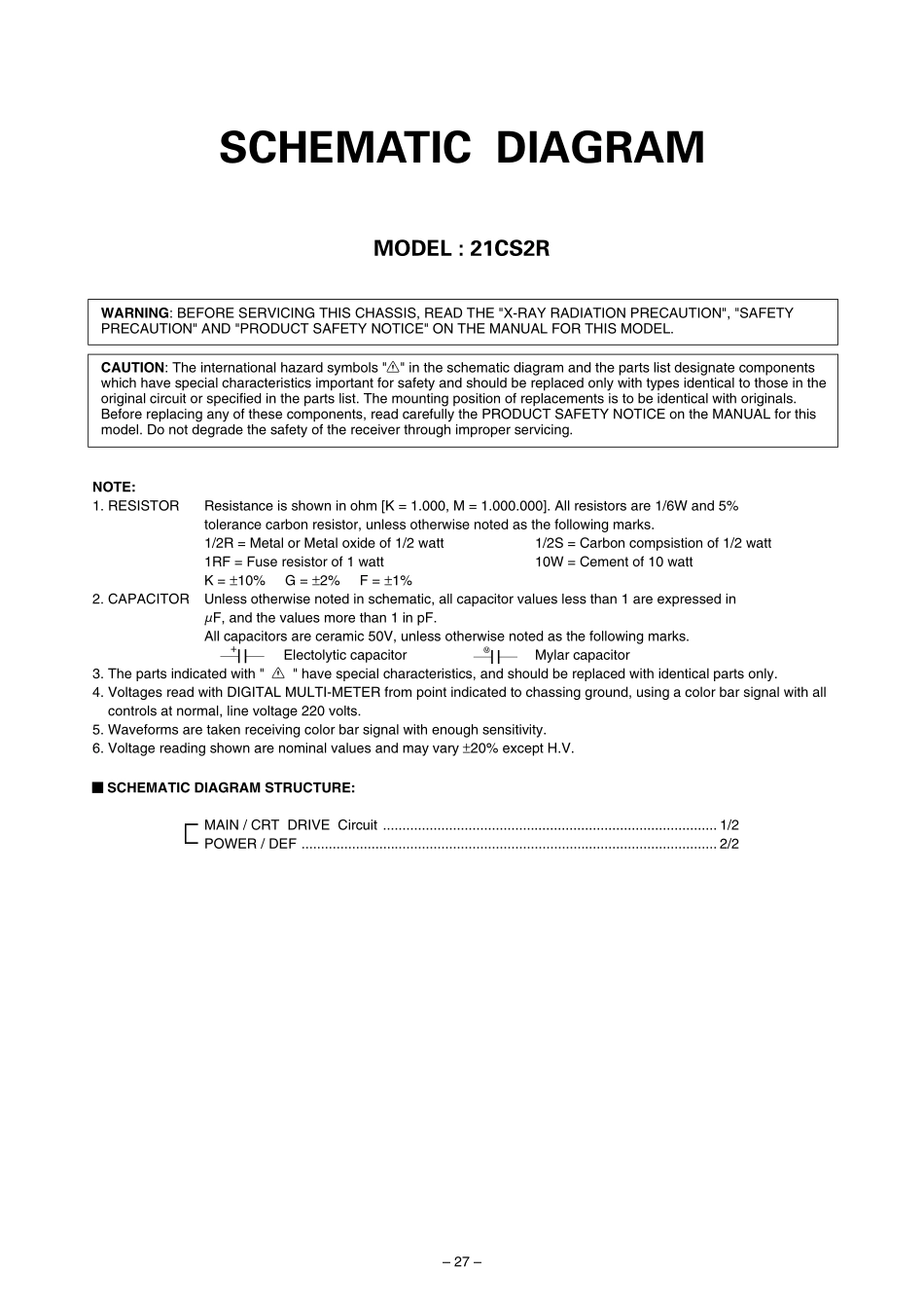 东芝21CS2RCD彩电原理图_东芝21CS2RCD.pdf_第1页