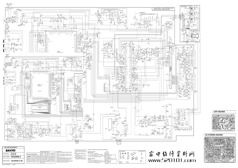 三洋CE25DN5-C彩电原理图_三洋SANYO CE25DN5-C.pdf_第1页