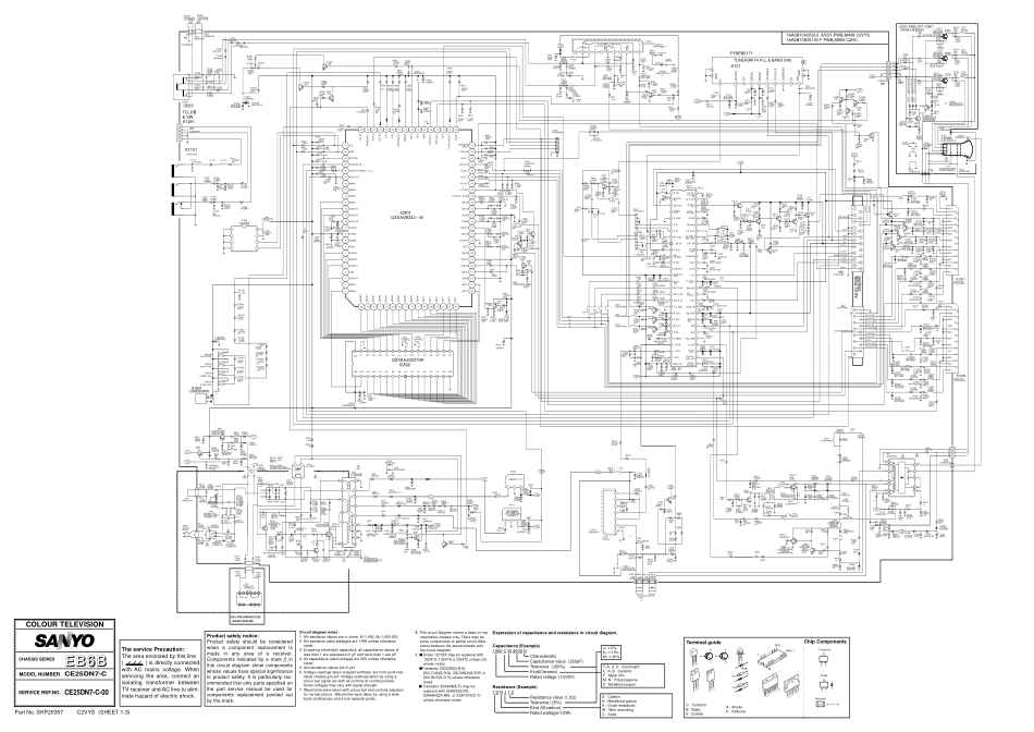 三洋CE25DN7-C彩电电路原理图_CE25DN7-C.pdf_第1页