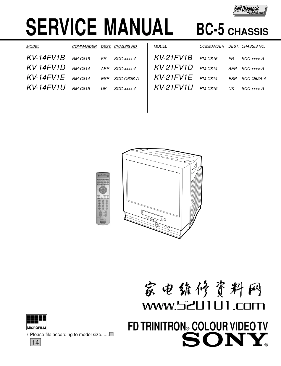 索尼BC-5机芯线路维修手册_索尼BC-5机芯.pdf_第1页