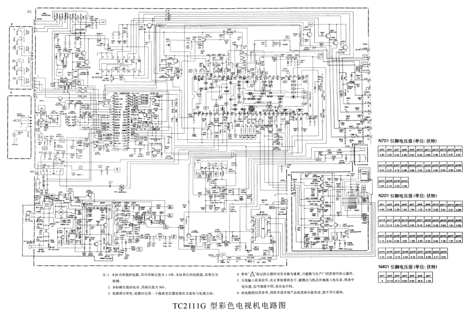 海信TC2111G彩电原理图_海信TC2111G电视机图纸.pdf_第1页