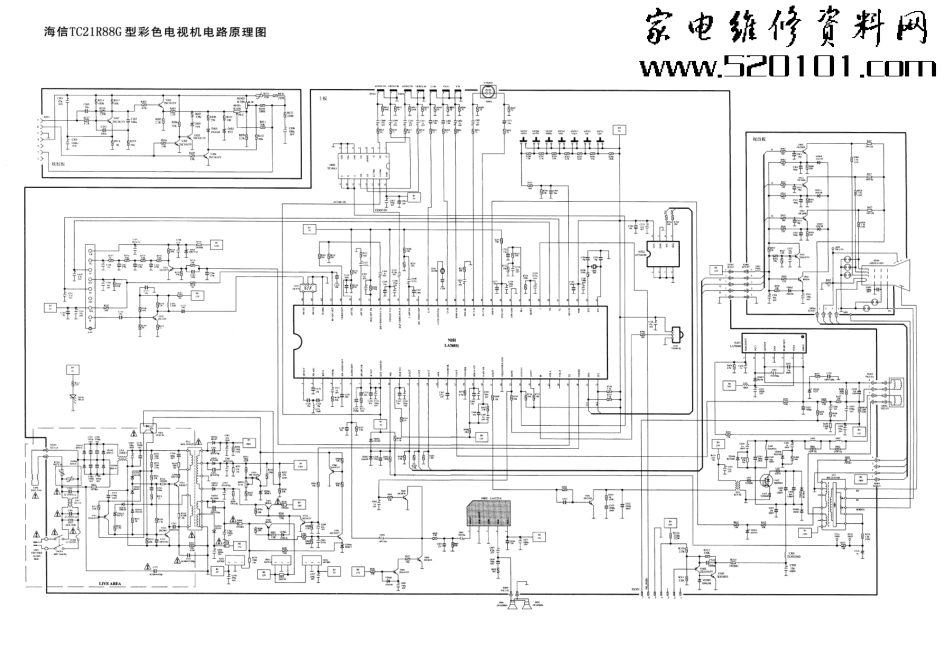 海信TC21R88G彩电（LA76931芯片）原理图_海信TC21R88G图纸LA76931.pdf_第1页