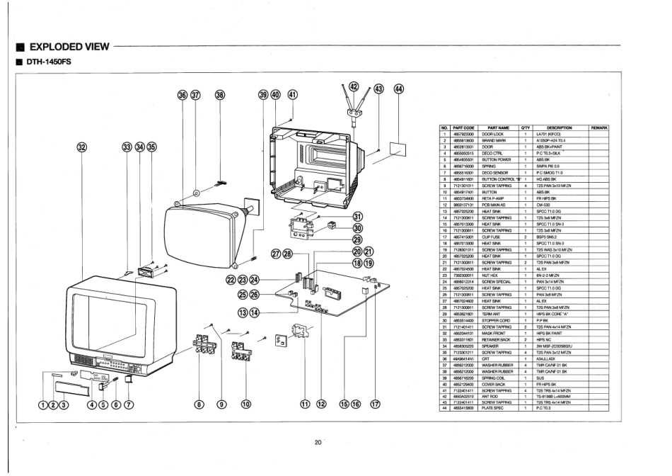 大宇DTH-1450FS彩电电路原理图_daewoo_DTH-1450FS.pdf_第1页