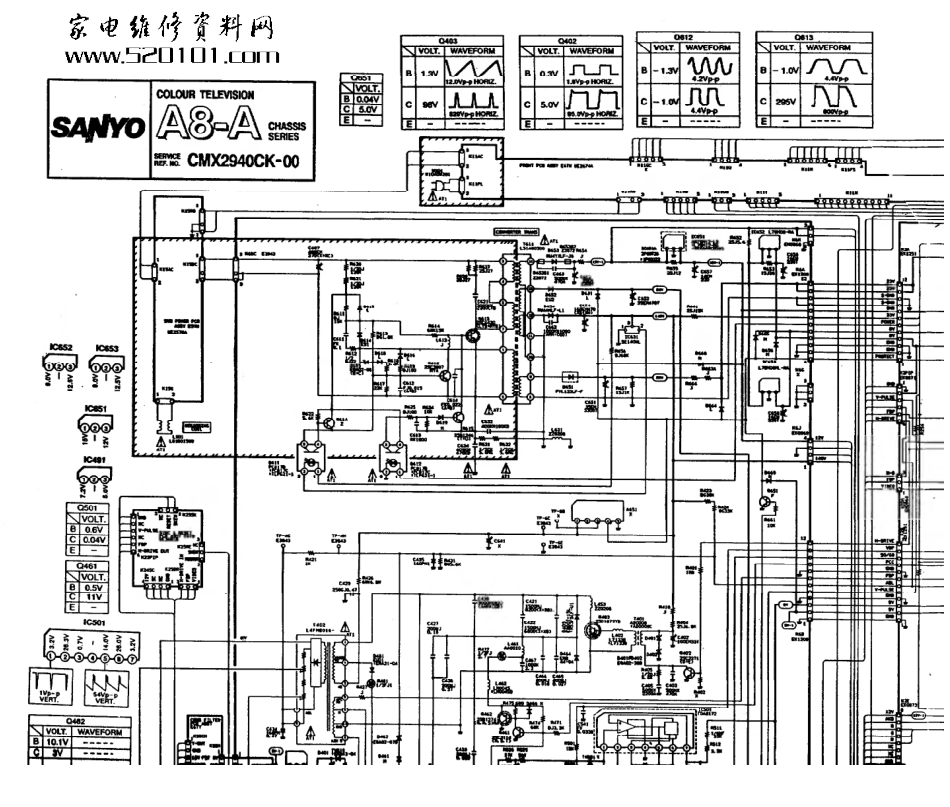 三洋A8-A机芯线路原理图_三洋A8-A机芯电视机图纸.pdf_第1页