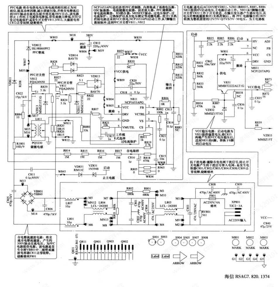 海信RSAG7.820.1374二合一电源板电路原理图（带维修图解）.pdf_第2页