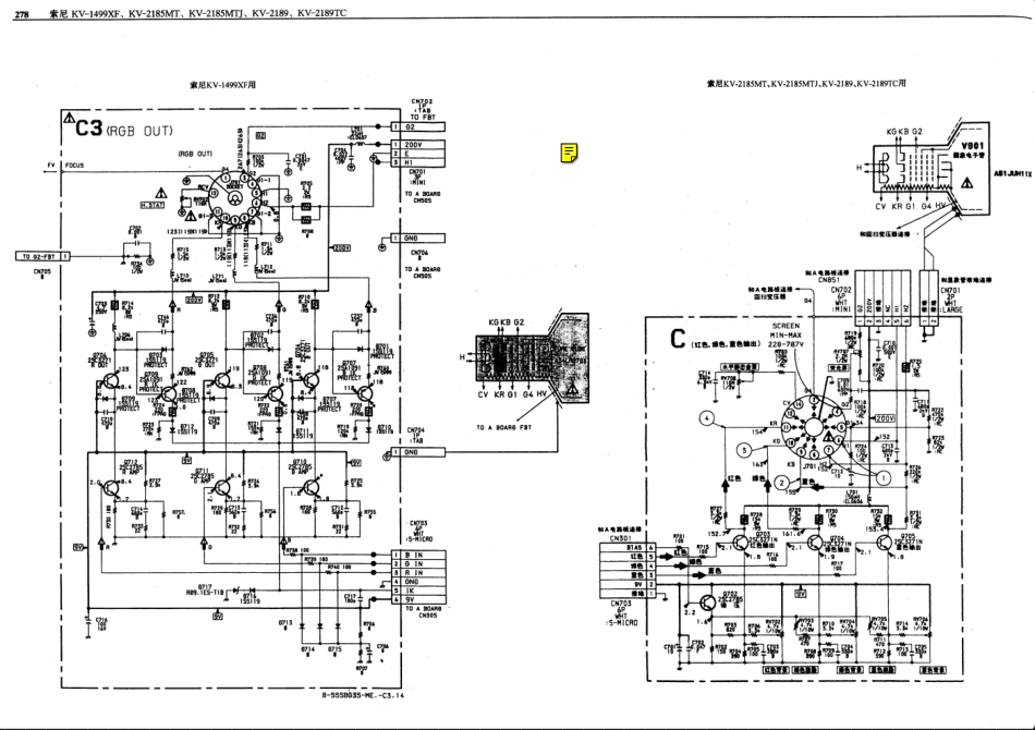 索尼 KV-2185MT、2185MTJ、2189、2189TC彩电原理图_索尼 KV-2185MT、2185MTJ、2189、2189TC（3）.pdf_第1页