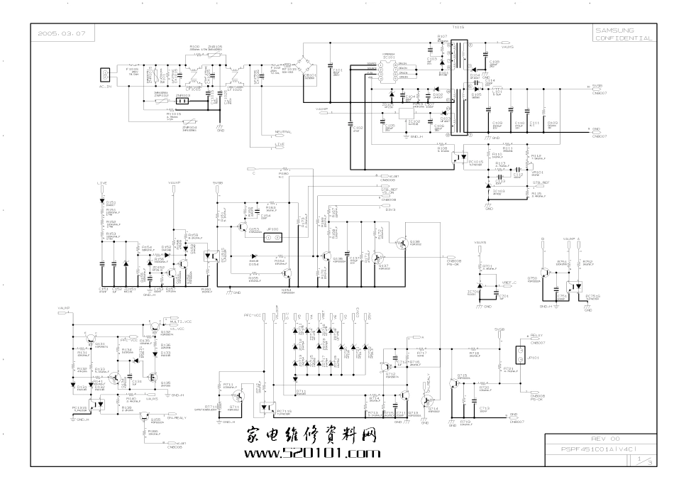 三星V4C电源板电路原理图_三星V4C电源电路图.pdf_第1页