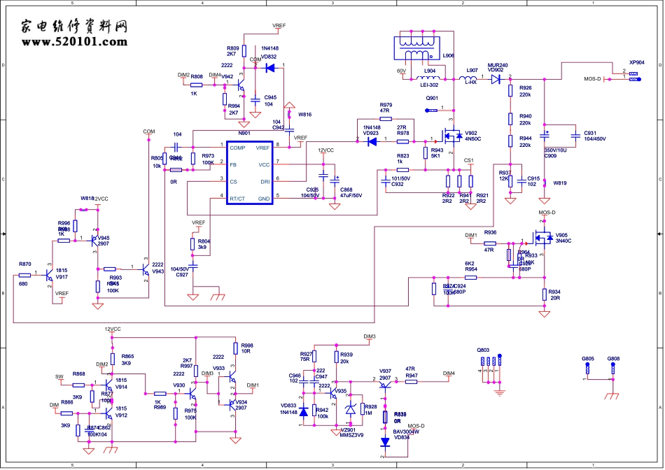 海信LED32H310液晶电视电源板（5023板）电路图.pdf_第2页